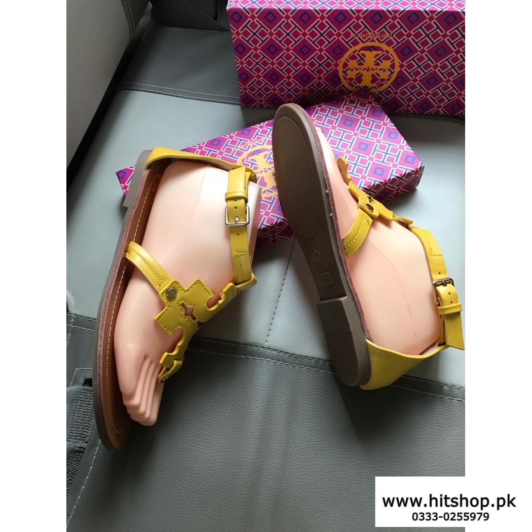 New Stylish Women Sandal Yellow And Brown